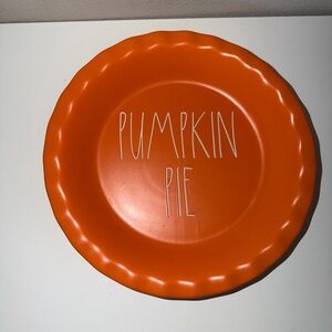 Rae Dunn Orange Pumpkin Pie Ceramic Baking Dish